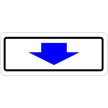Plaque de stationnement complémentaire avec flèche vers le bas ou le haut, vert sur fond blanc Matériaux:Autocollant de Vinyle D