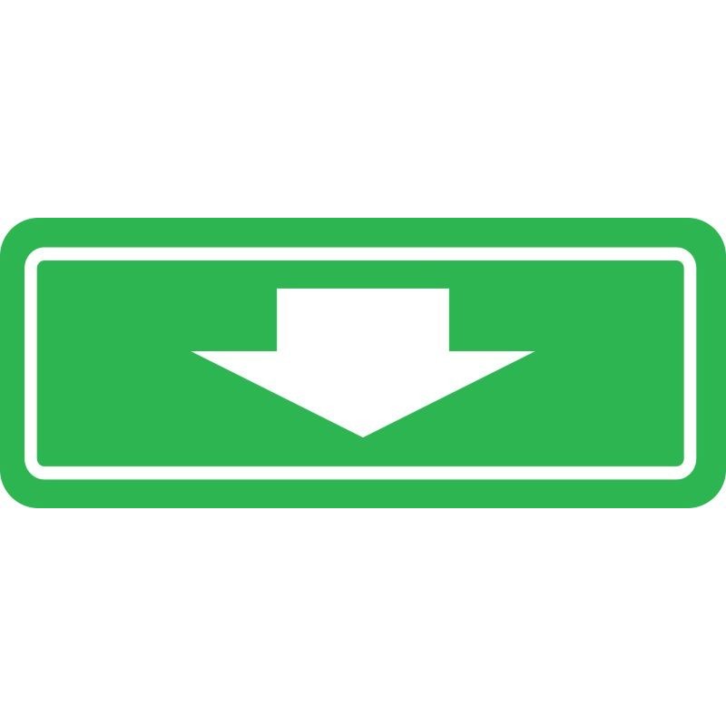 Plaque de stationnement complémentaire avec flèche vers le bas ou le haut, blanche sur fond rouge Matériaux:Autocollant de Vinyl