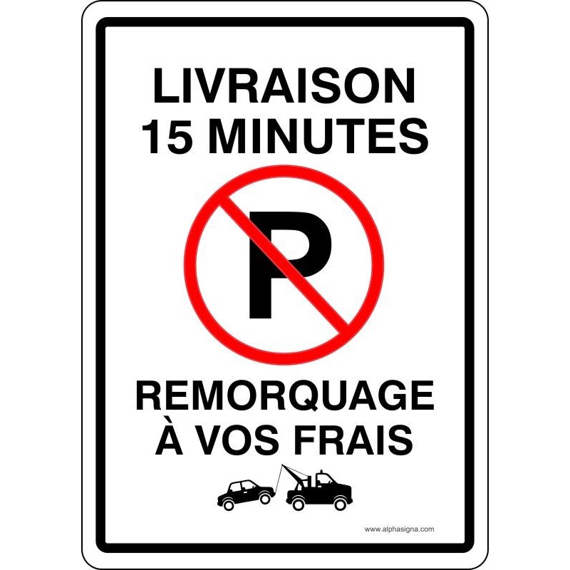 Affiche de stationnement interdit: Vignettes seulement, remorquage à vos frais Matériaux:Autocollant de Vinyle Dimensions:10" x 
