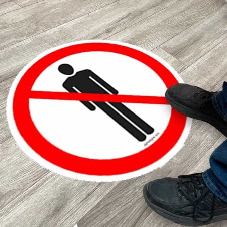 Autocollant de sécurité pour plancher commercial et industriel - accès non autorisé