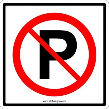Affiche standard pictogramme seulement: Stationnement interdit