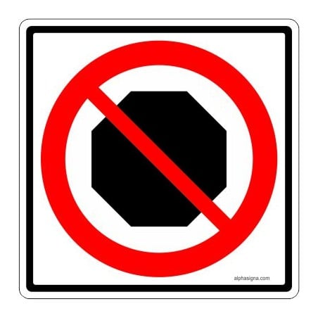 Affiche standard pictogramme seulement: Arrêt interdit