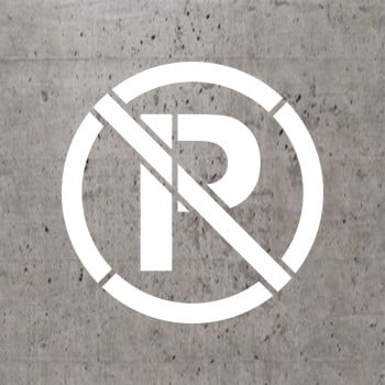 Pochoir stencil standard pictogramme seulement: Stationnement interdit