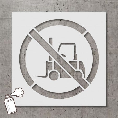 Pochoir stencil standard: Chariot élévateur interdit