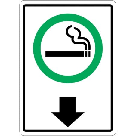 Affiche sans texte : zone pour fumeur autorisé