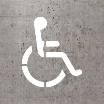 Pochoir stencil standard pictogramme seulement: Stationnement handicapé