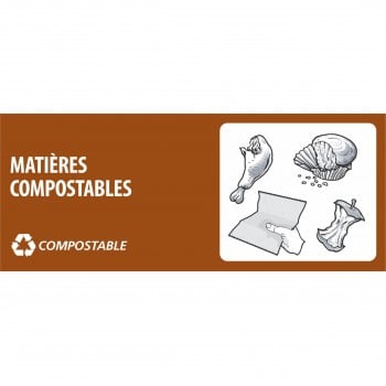 Affiche rectangulaire de recyclage Recyc-Québec: Matières compostables
