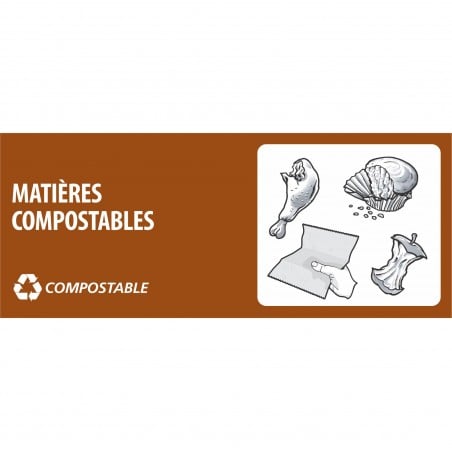 Affiche rectangulaire de recyclage Recyc-Québec: Matières compostables