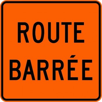 Panneau de travaux routiers: Route Barré (T-80-1)