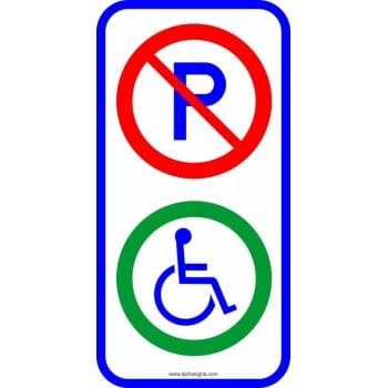 Panneau de signalisation des places de stationnement réservée, repondant aux normes CSA