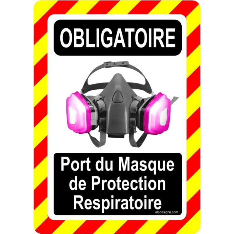 Panneau Masque respiratoire intégral obligatoire M114391