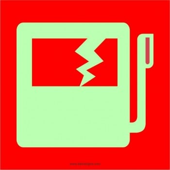 Affiche photoluminescente de sécurité-incendie: Interrupteur d'électricité