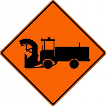 Panneau de travaux routiers: Souffleuse: t-50-9
