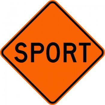 Panneau de travaux routiers: Activités sportives