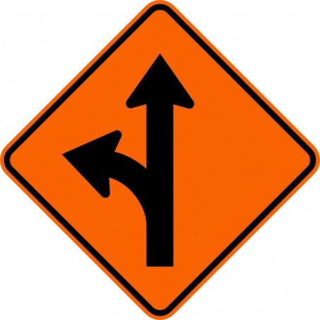 Panneau de travaux routiers: Direction des voies: t-100-5