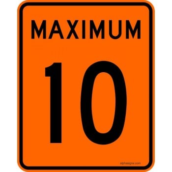 Panneau de limite de vitesse Maximum : 10 km/h 