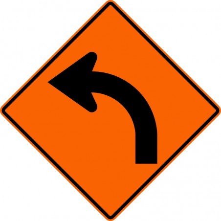 Panneau de travaux routiers: Signal avancé de direction des voies: T-D-100-2-g