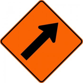 Panneau de travaux routiers: Flèche oblique