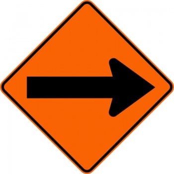 Panneau de travaux routiers: Flèche directionnelle