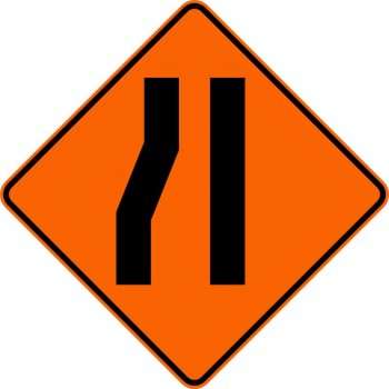 Panneau de travaux routiers: Chaussée rétrécie: T-D-210-2-G