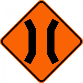 Panneau de travaux routiers: Passage étroit: T-D-200