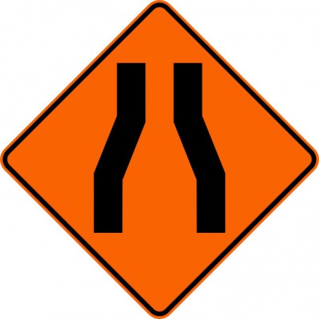 Panneau de travaux routiers: Chaussée rétrécie: T-D-210-1