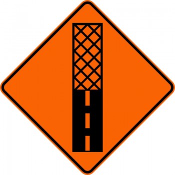 Panneau de travaux routiers: Changement de l'état d'une chaussée: T-D-340