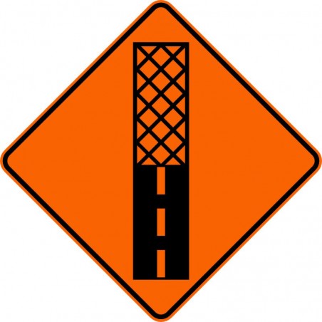Panneau de travaux routiers: Changement de l'état d'une chaussée: T-D-340