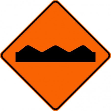 Panneau de travaux routiers: Chaussée cahoteuse