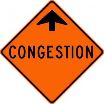 Panneau de travaux routiers: Signal avancé de congestion