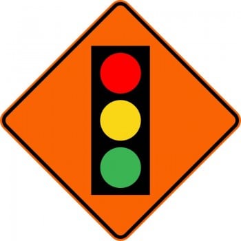 Panneau de travaux routiers: Signal avancé de feux de circulation