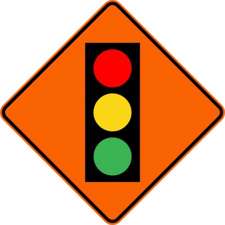 Panneau de travaux routiers: Signal avancé de feux de circulation: T-D-50-1