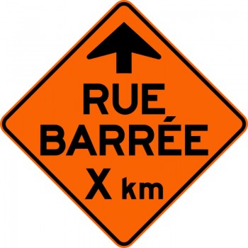 Panneau de travaux routiers: Rue barrée: t-85-2