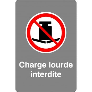 Affiche de sécurité aux normes CSA: Charge lourde interdite