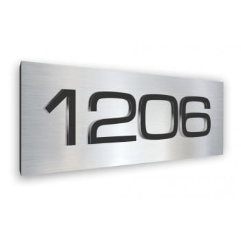 Plaque de numéro de porte intérieure, en relief 3D