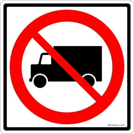 Affiche standard pictogramme seulement : Camions interdits