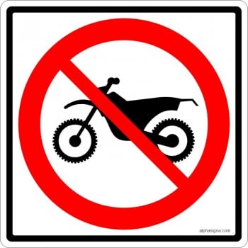 Affiche standard pictogramme seulement : Motocyclettes tout-terrain (motocross)