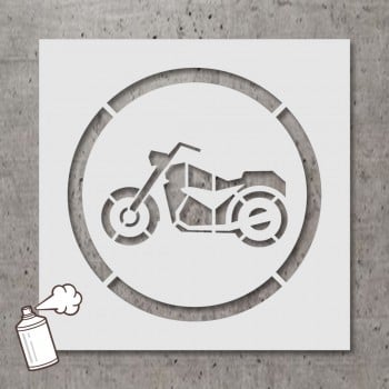 Pochoir stencil standard pictogramme: Stationnement pour motocyclette