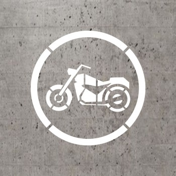 Pochoir stencil standard pictogramme: Stationnement pour motocyclette