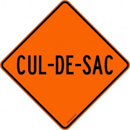 Panneau de travaux routiers: Cul-de-sac