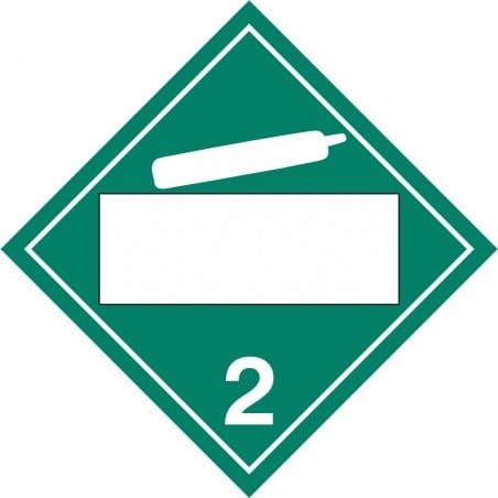 Affiche pour transport de matière dangereuse, PLACARD :  Classe 2.2, Gaz non-inflammable personnalisable