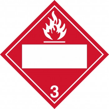 Affiche pour transport de matière dangereuse, PLACARD : Classe 3, Liquide inflammable personnalisable