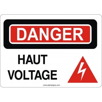 Affiche de sécurité: DANGER Haut voltage