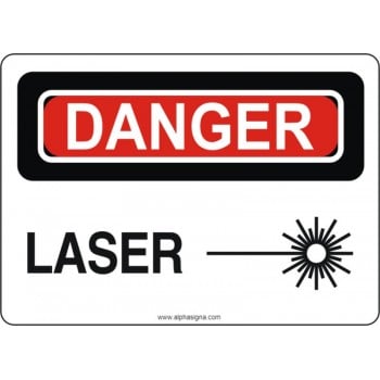 Affiche de sécurité: DANGER Laser