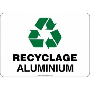 Affiche de sécurité: RECYCLAGE aluminium