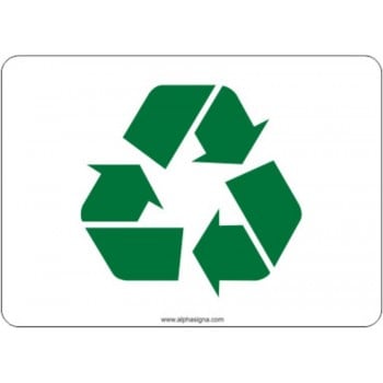 Affiche de sécurité: RECYCLAGE Symbole et logo de recyclage