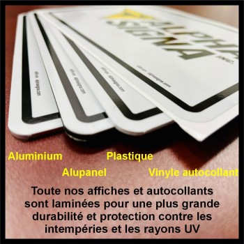 Affiche photoluminescente de sécurité-incendie : flèche (contour photoluminescent)   