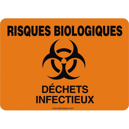Affiche de sécurité: RISQUES BIOLOGIQUES Déchets infectieux