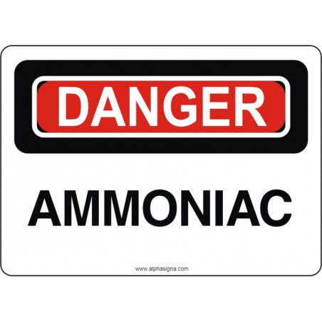 Affiche de sécurité: DANGER Ammoniac