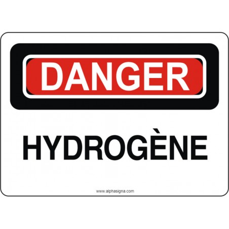 Affiche de sécurité: DANGER Hydrogène